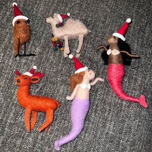 NIB Opalhouse Set of 5 Felt Ornaments